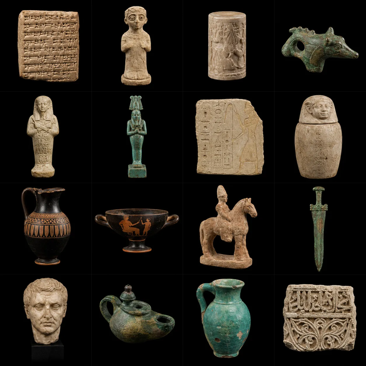 Retícula de piezas de la colección